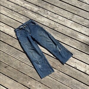 Carhartt Blue Relaxed Jeans with High-Rise Waist